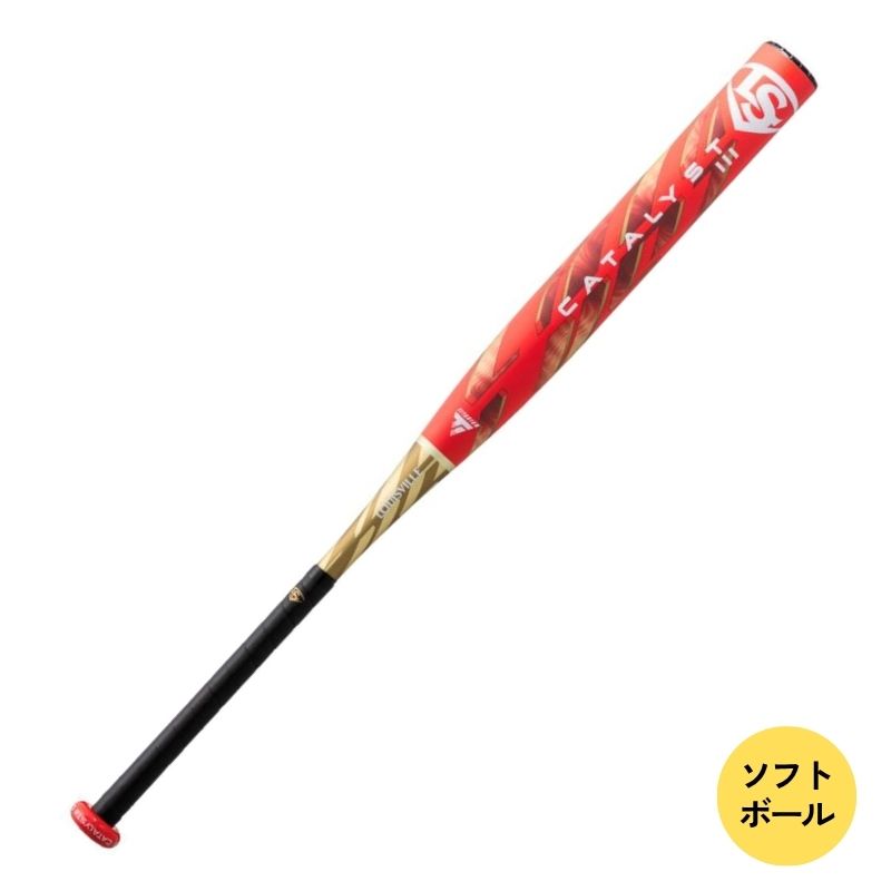 ソフトボール3号(ゴム3号用) ルイスビルスラッガー2025年モデル カタリストⅢTI WBL40850108677 86cm 770g レッド×ゴールド(トップバランス)