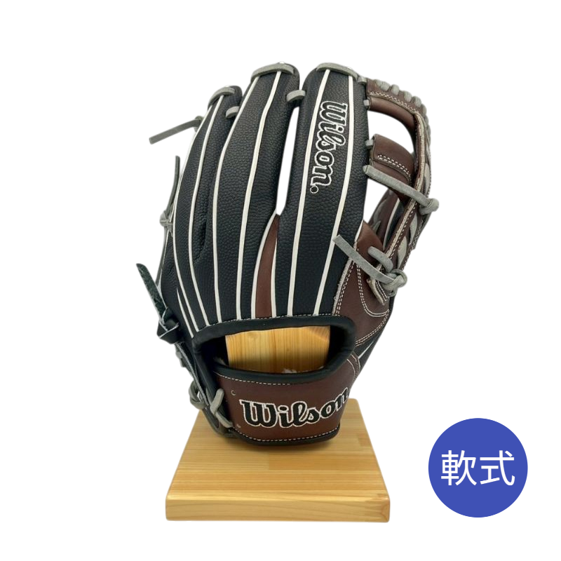 ウィルソン軟式用グラブ（グローブ）　WBW101538　Dブラウン×ブラックSS  右投げ用　内野手用　サイズ11.5インチ　20％OFF
