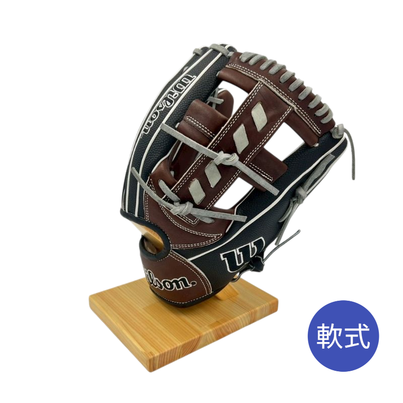 ウィルソン軟式用グラブ（グローブ）　WBW101538　Dブラウン×ブラックSS  右投げ用　内野手用　サイズ11.5インチ　20％OFF