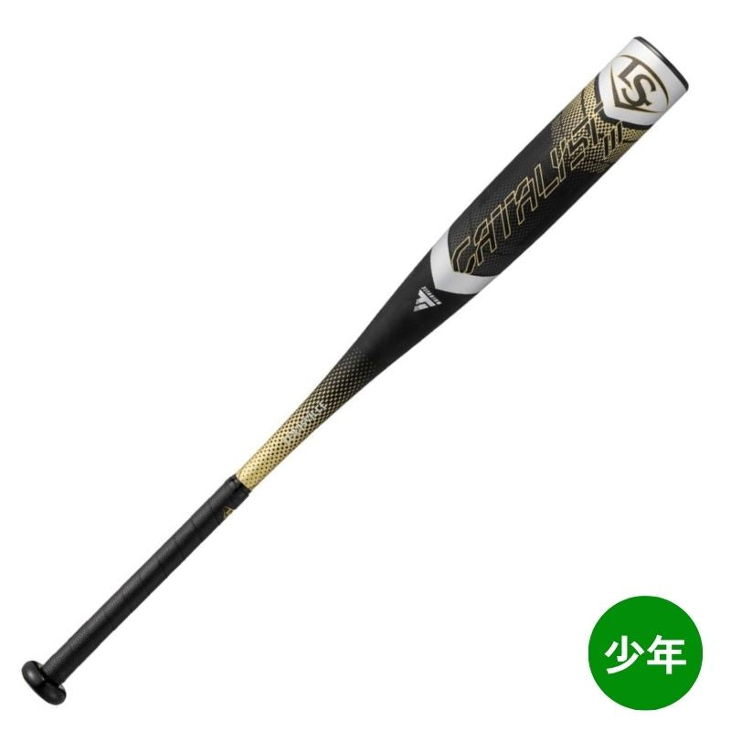 少年軟式金属バット　ルイスビルスラッガー2025年モデル　カタリストⅢ　WBL40790107856　78cm　580g　ブラック×ゴールド