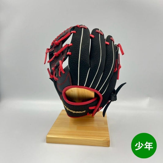 ワールドペガサスキッズ用グラブ（グローブ）　WGJ4FK　9023ブラック×レッド  左投げ用　年中～小学校低学年用　25％OFF