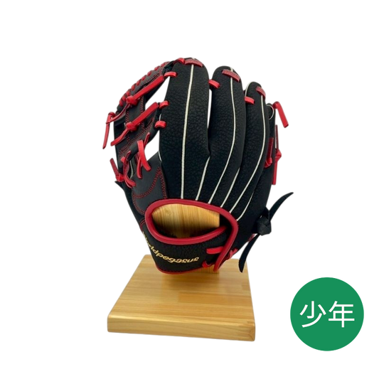 ワールドペガサスキッズ用グラブ（グローブ）　WGJ4FK　9023ブラック×レッド  左投げ用　年中～小学校低学年用　25％OFF