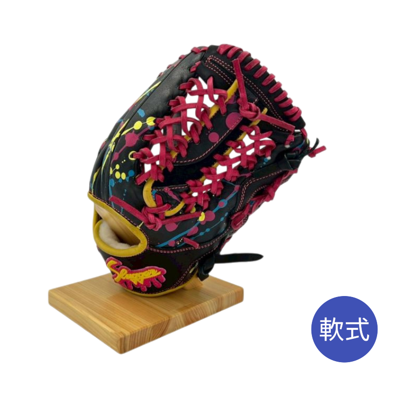 久保田スラッガー軟式用グラブ（グローブ）　SP-2022G　ブラック×スプラッシュ　限定品　湯もみ型付け済み