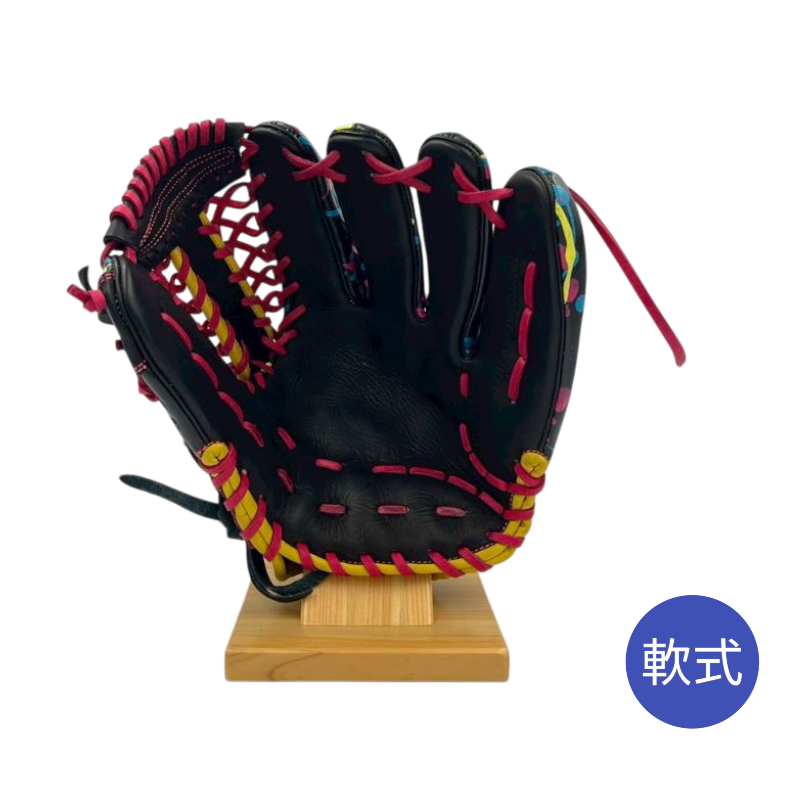 久保田スラッガー軟式用グラブ（グローブ）　SP-2022G　ブラック×スプラッシュ　限定品　湯もみ型付け済み