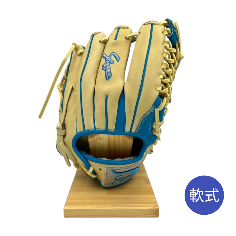 ウィルソン軟式グラブ（グローブ） WBW101542 Tオレンジ×ネイビーSS 右