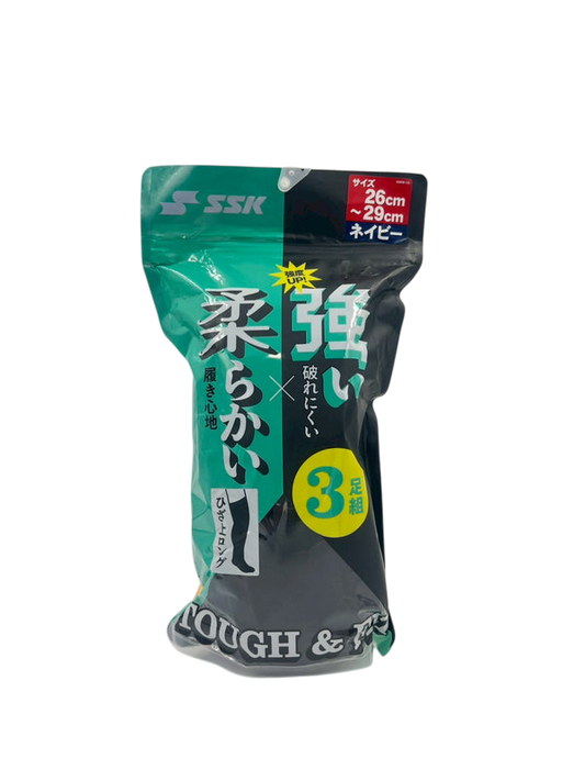 エスエスケイ　カラーソックス3足組　YA2539C　ネイビー　26ｃｍ～29ｃｍ