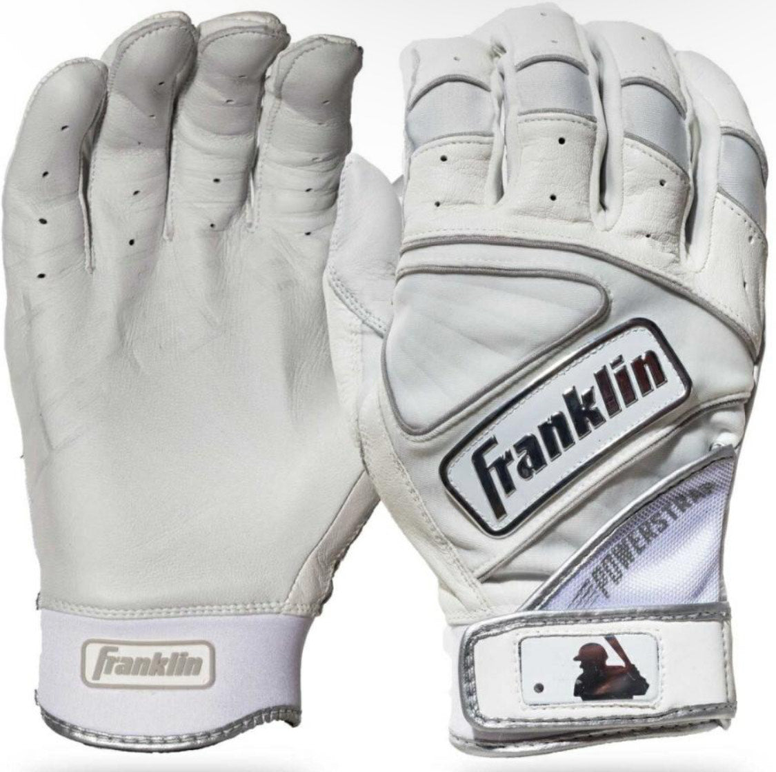 フランクリン　バッティング手袋　パワーストラップクロム　20491　ホワイト