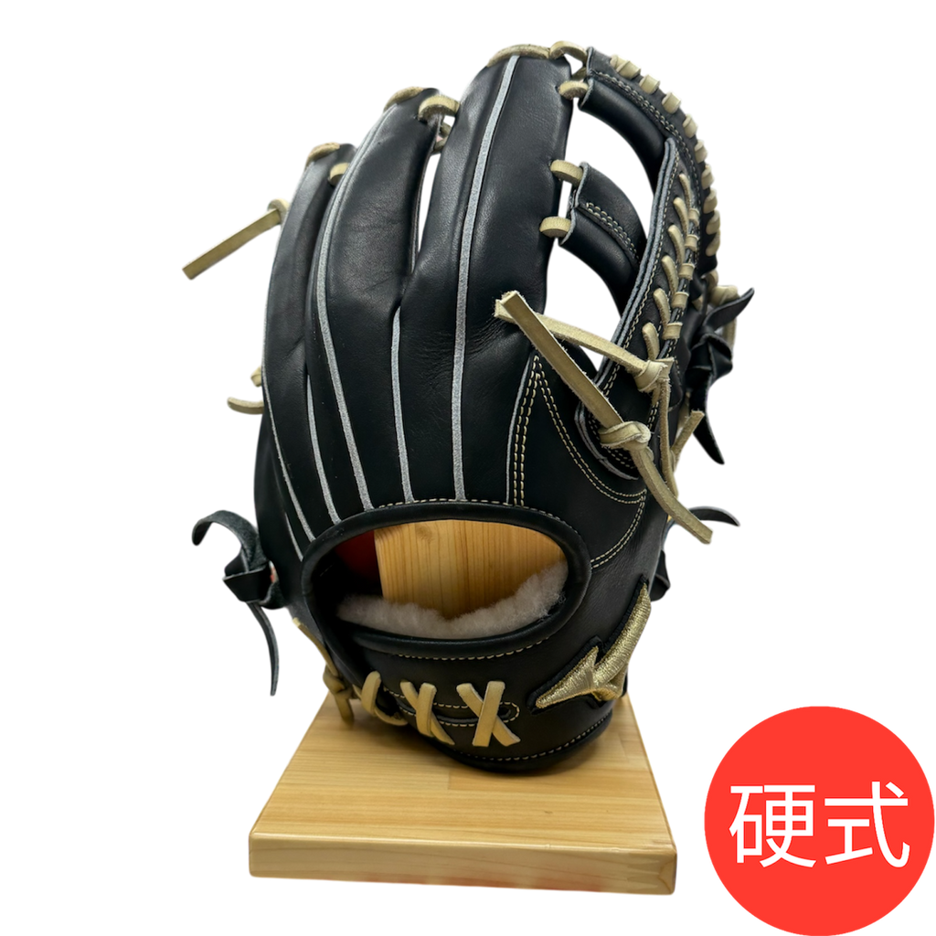 硬式用グラブ　1AJGH34113　ブラック×ブロンド　湯もみ型付け済み